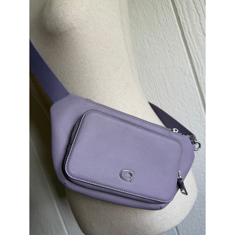 New Coach Belt Bag With Signature Canvas Interior Detail Violet SOLD OUT